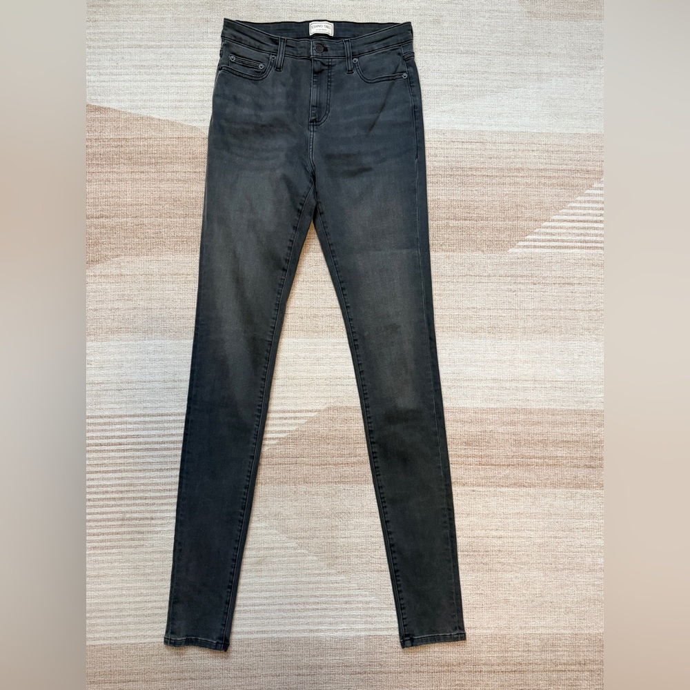 At Last Denim Extra Long Charcoal Grey Skinny Jeans | Mid Rise | 37” Inseam